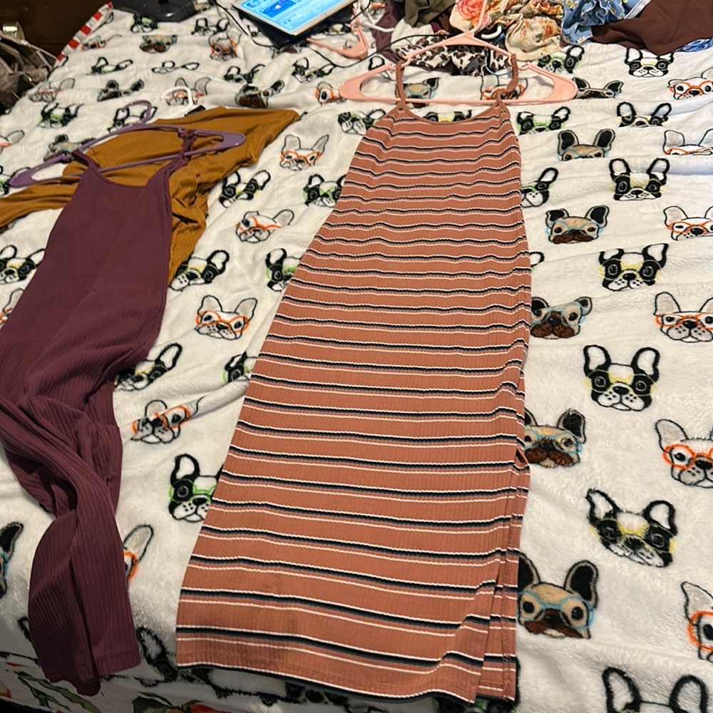 Striped tank top dress